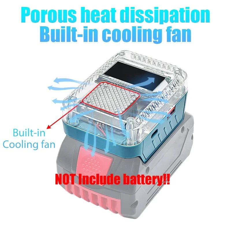 Li-Ion Battery Adapter Converter Digital Display Adapter Usb Type-C Power Supply 140W Pd3.1 For Makita Li-Ion Battery Charger