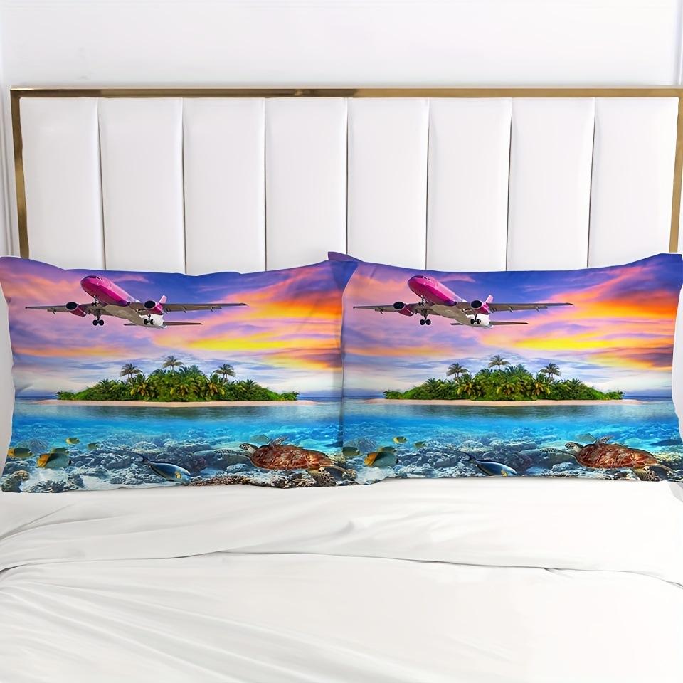 Tropical Beach Ocean Fish Quilt Set Bedding Set Three-Piece 3D Digital Printing Kit