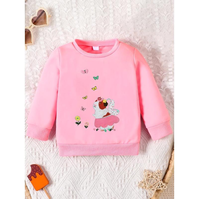 Easy Print Pattern, Comfortable And Skin-Friendly Sweatshirt for Baby Girls Aged 0-3 Years