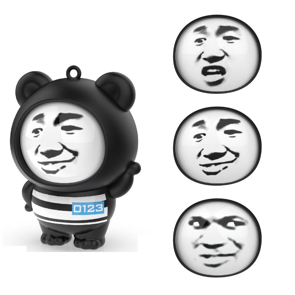 

Пластиковая мультяшная кукла-брелок в китайском стиле, меняющая лицо игрушка, рождественские куклы синий