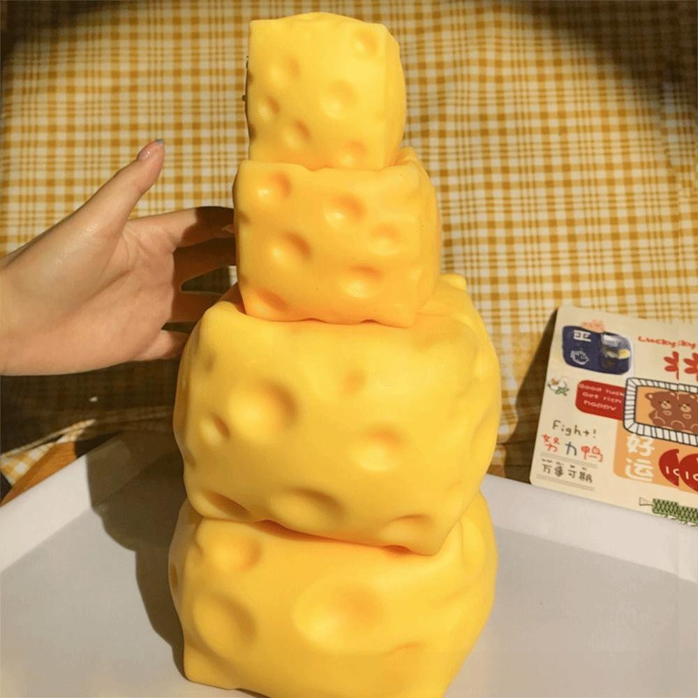 Super Soft Cheese Squeeze Toy Slow Rebound Slow Rebound Fidget Toy Cheese Stress Ball ASMR Sensory