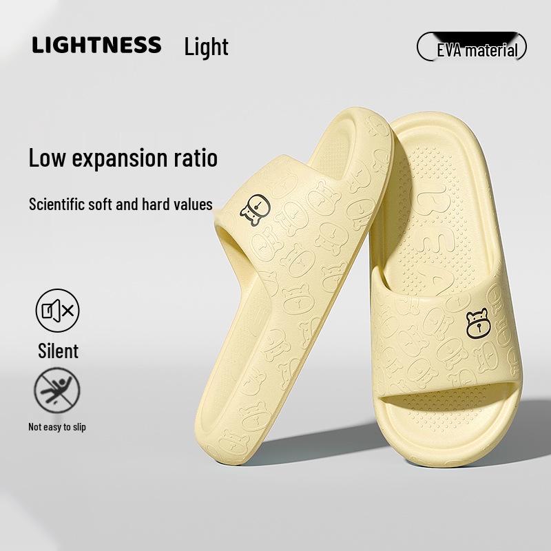 Unisex Summer EVA Deodorant Non-Slip Indoor Bath Slippers with Thick Sole for a Cool, Cushioned Step