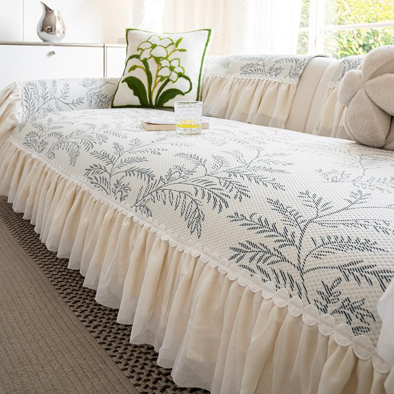 Skirt ice silk sofa cushion 2025 summer new small fresh sofa mat seat cushion non-slip breathable heat dissipation cover