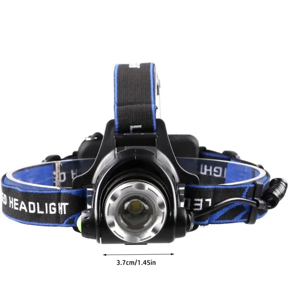 Super Bright LED Headlamp USB Charging Zoomable Head Torch New Telescopic Headlamp  Hunting