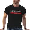 Pepper Helps Dr Life Happens T-Shirt High Elasticity Sports Tee Shirt