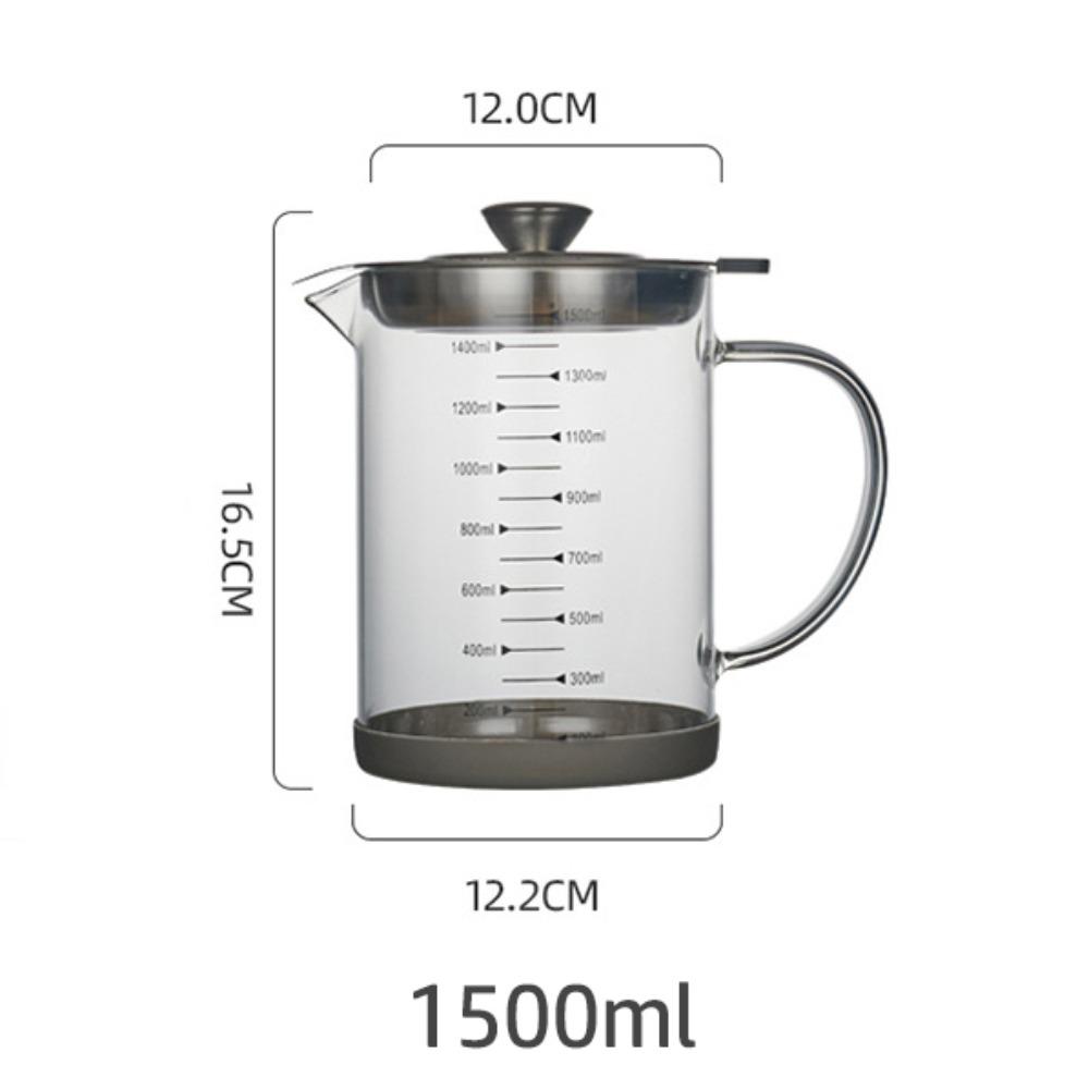 with Scale Cooking Oil Storage Can Fine Mesh Oil Filtration Can Oil Filter Container  Cooking Tool