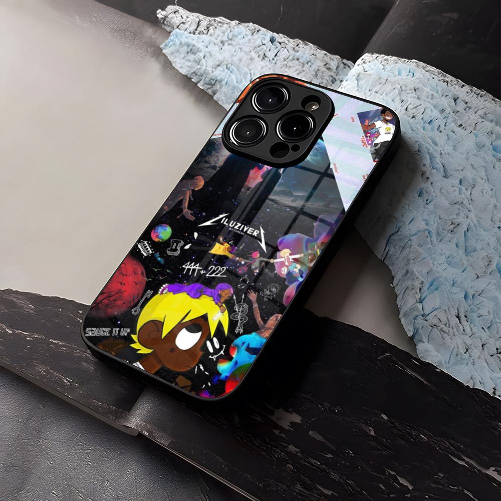 Custodia per Telefono Lil Uzi Vert Vetro Temperato Per IPhone 16 13 14 12 15 11 Pro Max Plus Mini X XR SE2020 Coque