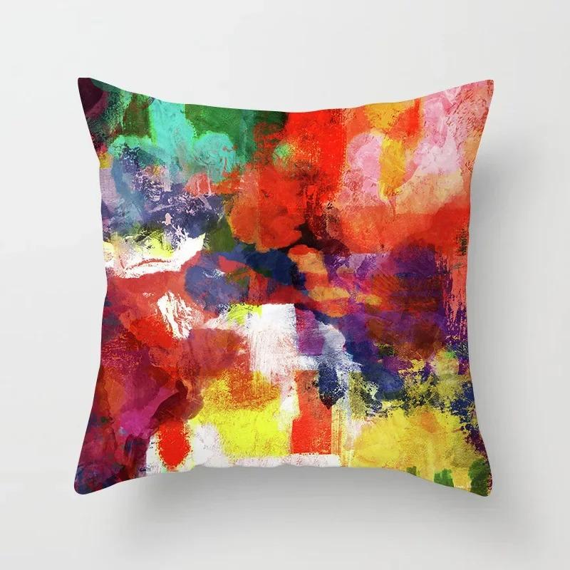 Abstract Oil Painting Decorative Pillowcase Living Room Office Ornaments Home Pillowcase