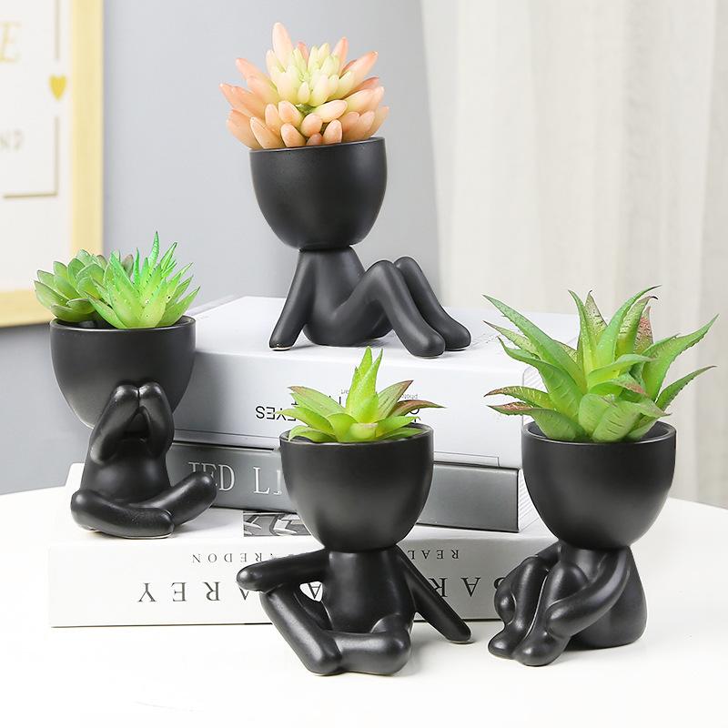 Nordic Succulent Flowerpot Creative Ceramic Ornament Crafts Decor Plant Pot