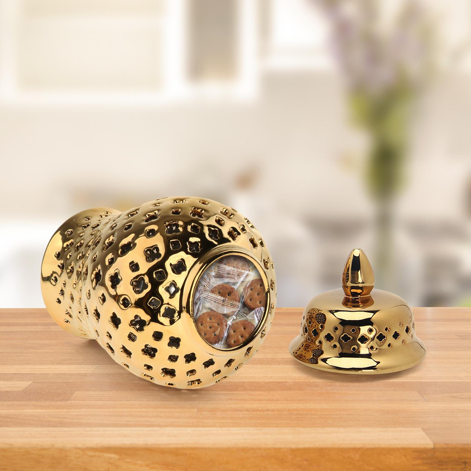 

Classical Ceramic Ginger Jar Storage Bud Vase Decorative Jars Floral Arrangement Ornament Table