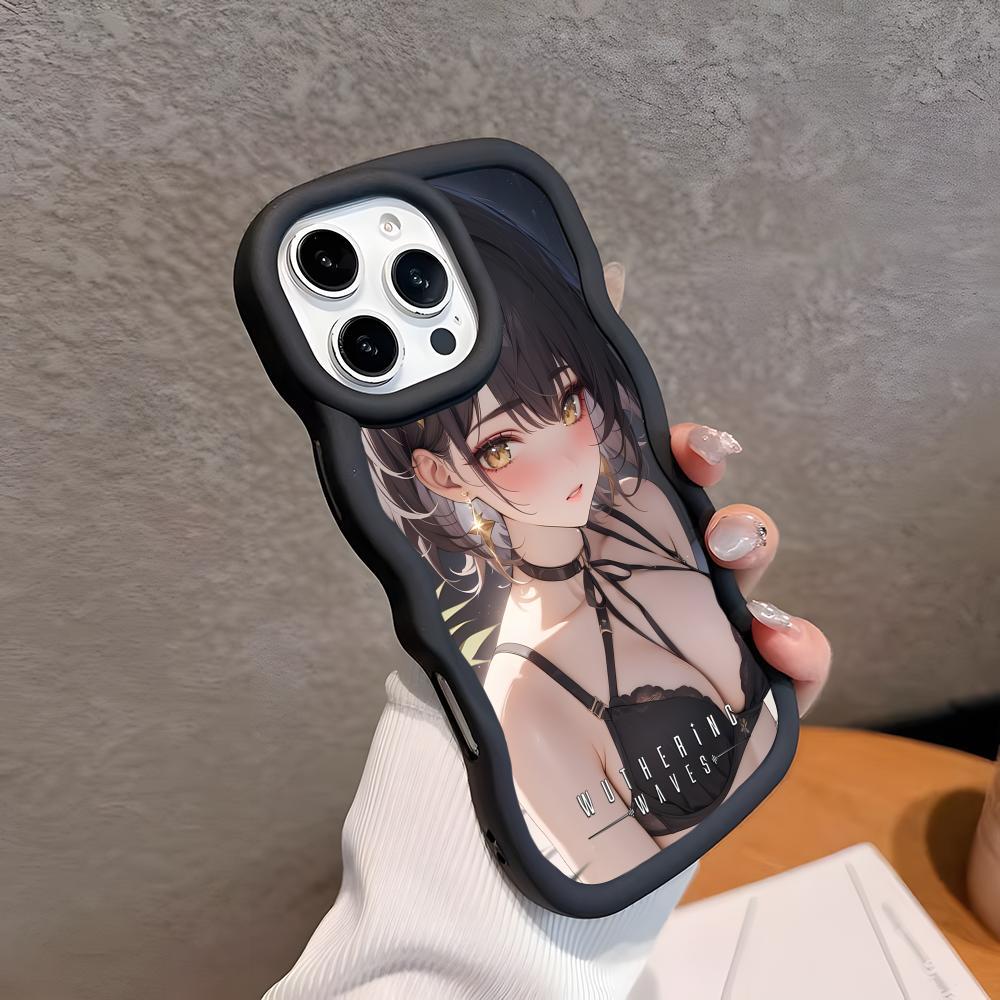

Wuthering Waves Rover Wavy Edge TPU Mobile Phone Case for iPhone 17 16 15 14 13 12 11 Air Pro Max Plus Colorful Cover iPhone 15