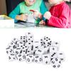 30Pcs Dice Set Black Letter Plastic Easy Read Teaching Dice Set for Game Math Learn