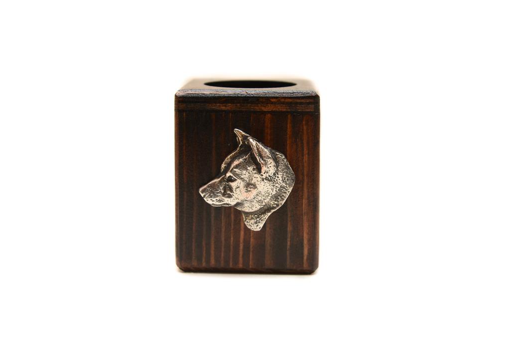Shiba Inu, Japanese Small Size Dog – Wooden candle holder with a dog, a unique souvenir after losing a dog | Art-Dog