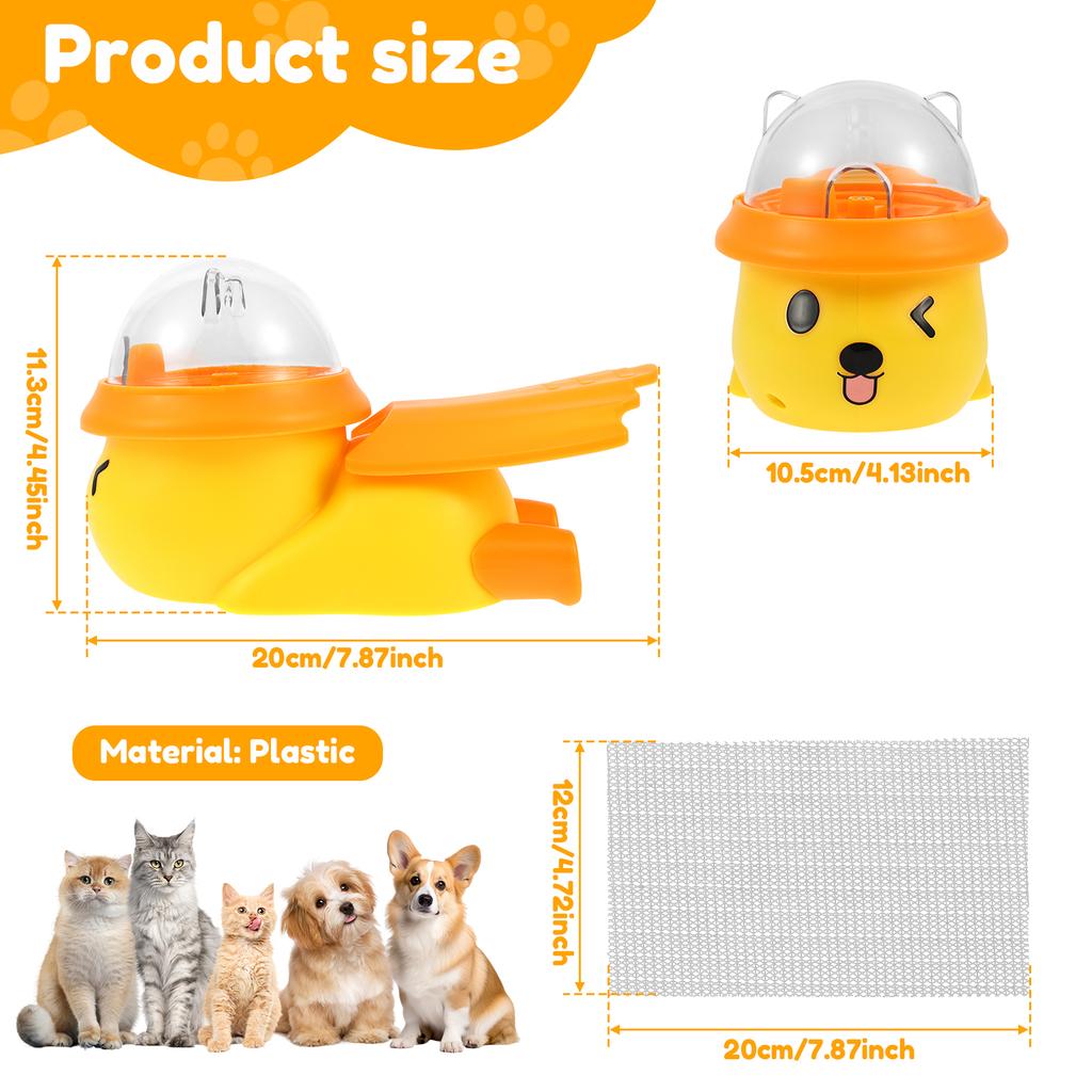 Interactive Pet Puzzle Feeder Dog and Cat Treat Dispenser Toy with Pedal and Adjustable Food Outlet Mental Stimulation Dog Toy
