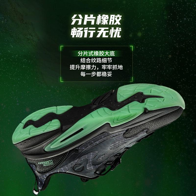 Li Ning YOUNG Synthetic Leather, Textile Low top Kids Lifestyle Shoes Black YKCU110-21