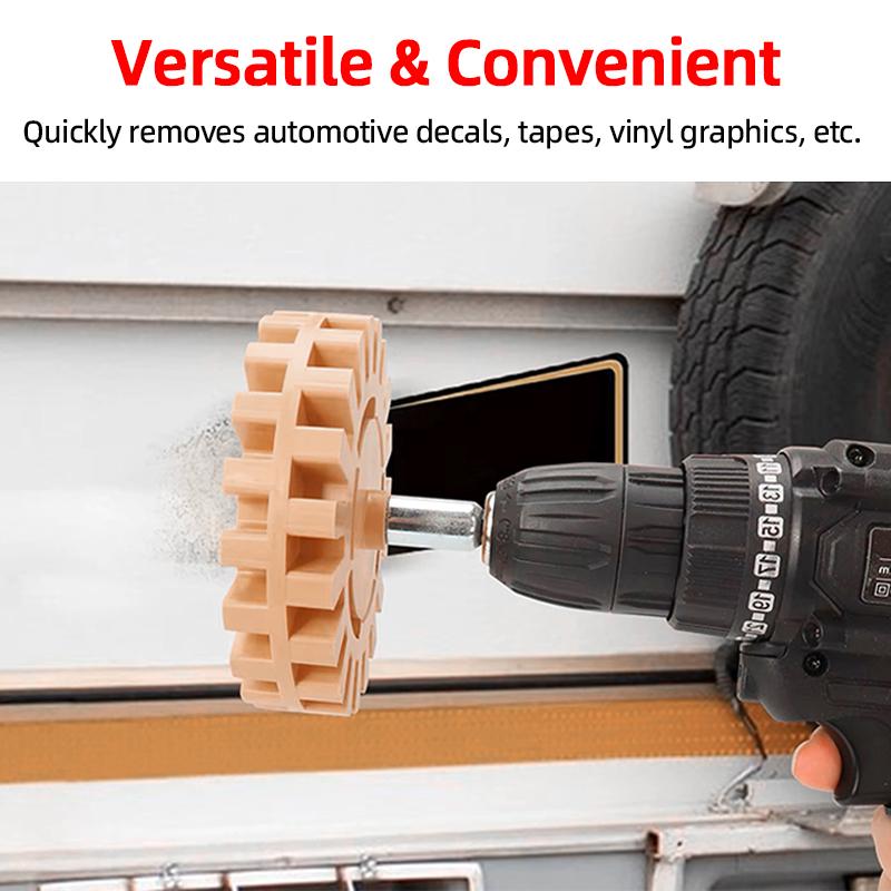 Car Eraser Wheel 3.5/4 Inch Decal Remover Eraser Wheel Adhesive Sticker Pinstripe Remover Paint Repair Quick Cleaning Tool