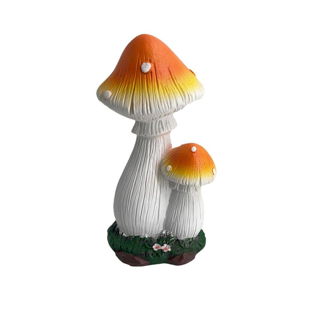 

Resin Simulated Mushroom Statue Creative Garden Miniature Sculptures Mushroom Figurine Porch S