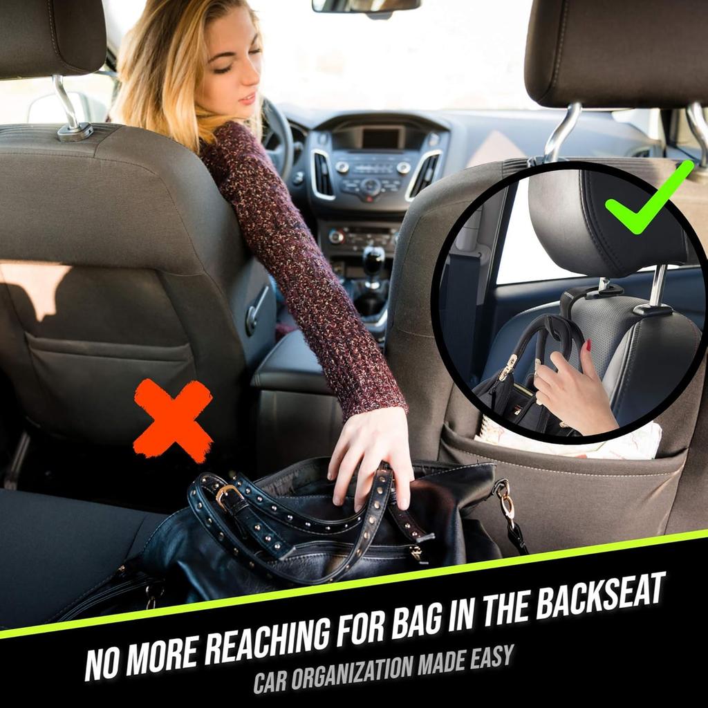 Car Auto Storage Hooks Car Clips Front Seat Headrest Organizer Holder Headrest Hooks Car Storage Universal Interior Accessories
