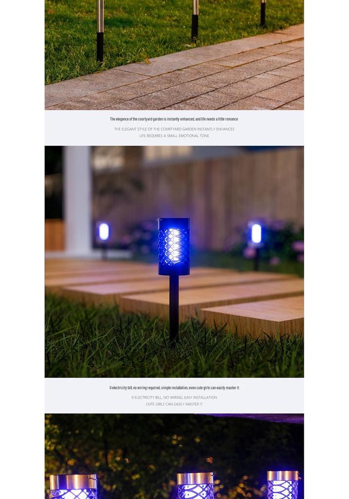 Waterproof Solar Mosquito Killer Lamp for Outdoor Use - Garden, Lawn, Courtyard, Park Insect & Fly Repellent