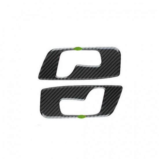 Real Carbon Fiber Seat Adjustment Button Frame Trim For BMW 5 Series 2018-