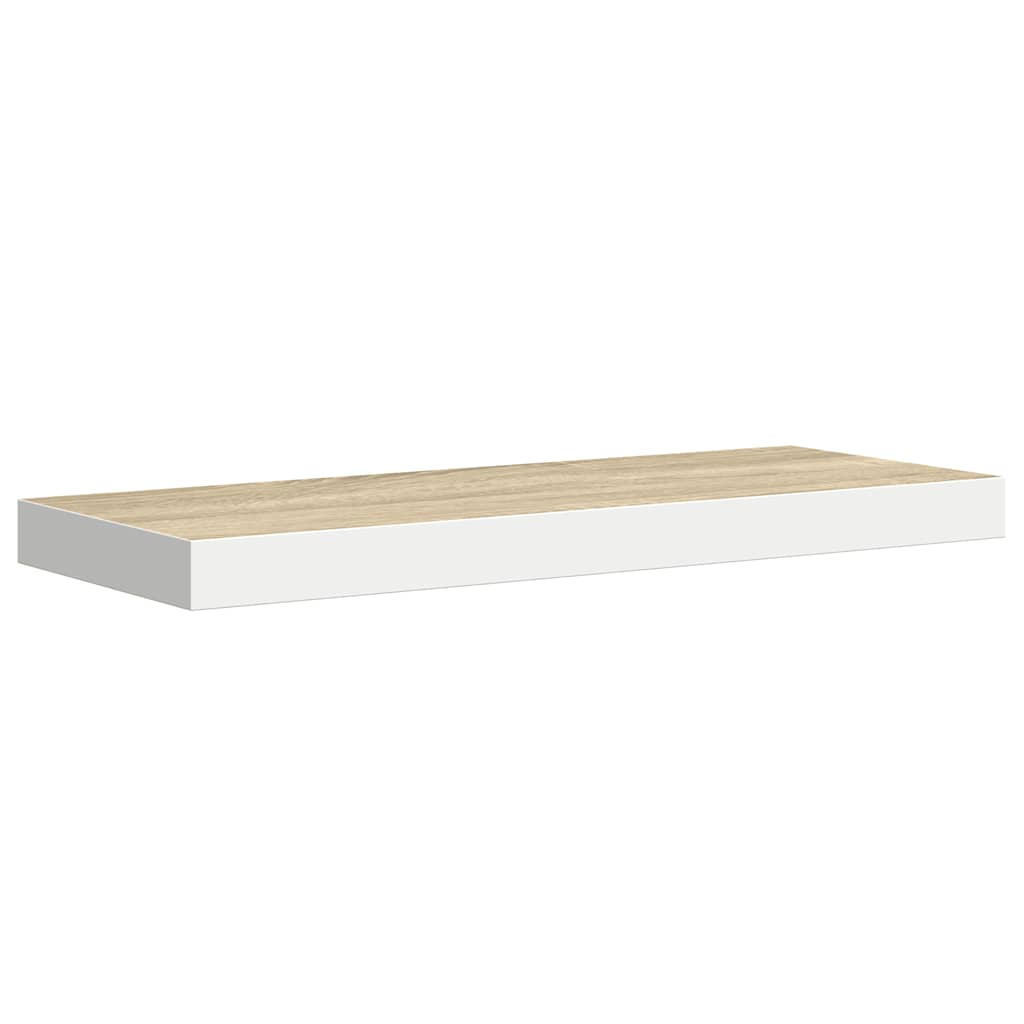 Vidaxl Półki Ścienne, 4 Szt., Kolor Dębu I Biel, 60X23,5X3,8 Cm, Mdf