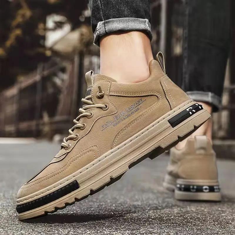 Мода 2024 Новые осенние кроссовки спортивная обувь для мужчин модная обувь на шнуровке — фото 4