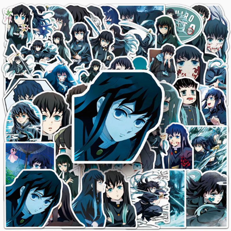 50Pcs Various Demon Slayer Graffiti Sticker Anime Waterproof Decals Stickersr For Water Cup Ipad Phone Laptop Scrapbook Kids Toy