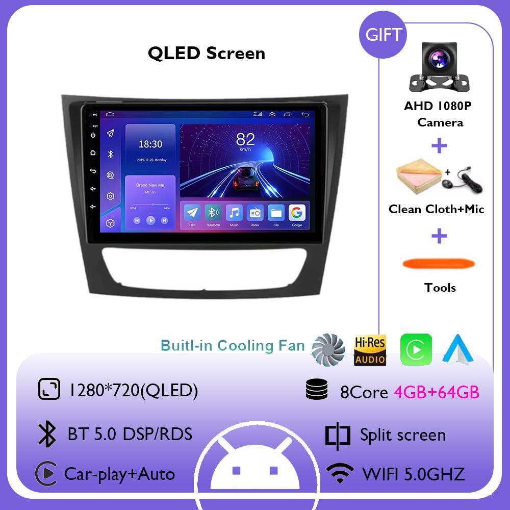 Android 14 Car Radio For Mercedes Benz E-class W211 E200 E220 E300 E350 E240 E270 E280 CLS CLASS W219 GPS Multimedia Player