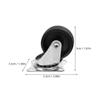 Heavy Duty Office Chair Replacement Wheels, 4-Pack Nylon Casters for Hard Floors, Quiet Rollerblade Style, Universal Fit for Desk and Task Chairs