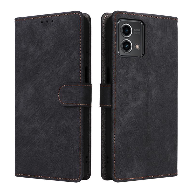 Leather Wallet Case with Card Holder & Lanyard for Moto G Stylus 2023 4G