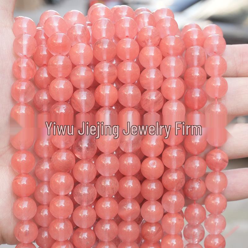 Watermelon Crystal Quartz Round Beads Bracelet DIY Kit 6MM Round Beads (Approx. 61 beads)