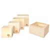 [Kisho] Wooden Matryoshka Masu Box, Small, 1-go Masu (180ml) Set of 4, Wooden Storage Box, Natural, Stylish, Cute, Gift