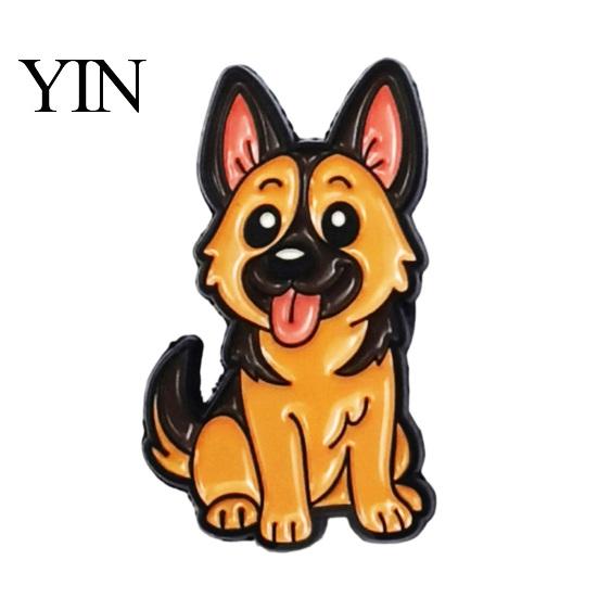 Metal Brooch Pins Cartoon Dog Enamel Brooch, Alloy Puppy Lapel Pin for Men Women, Backpacks Decorative Badge Clothes Bag Hat Scarf Suits