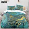 Colorful Marble Printed Pattern Bedspread Cover Package Microfiber Geometric Art Abstract Bed Cover Package King Dimension Queen Size For Girls Kids
