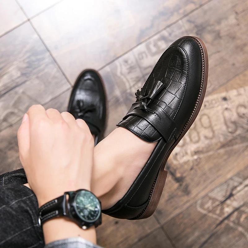 High Quality Large Size Men's Casual Leather Shoes Business Loafers Shoes for Men Formal Leather Shoes Man