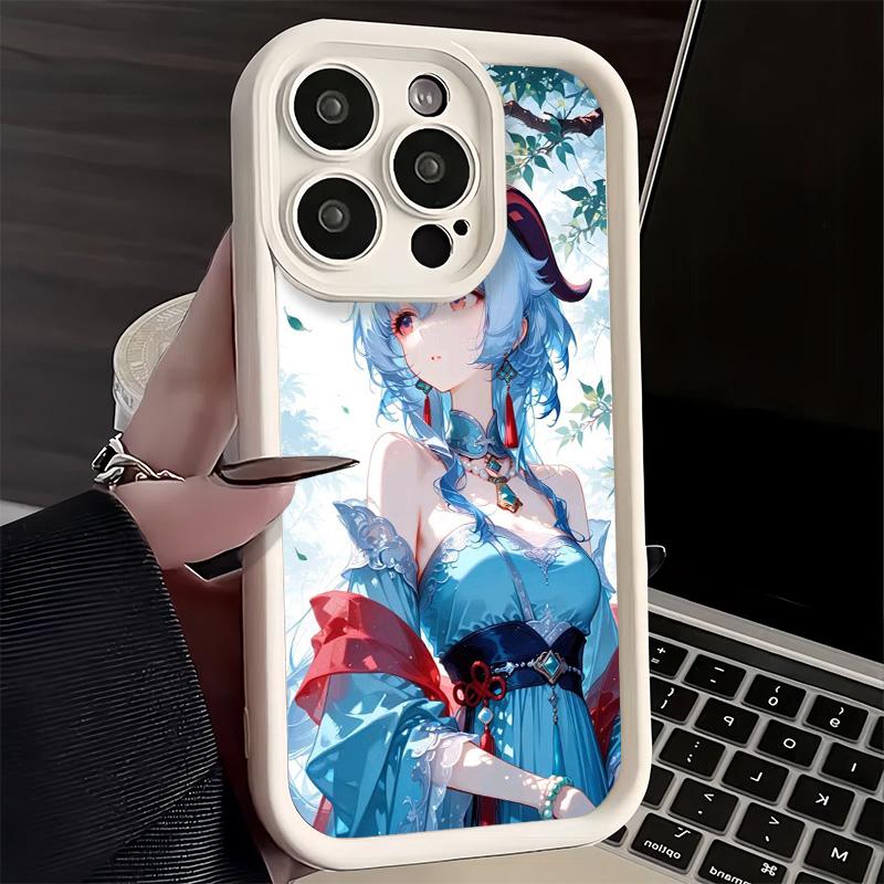 Phone Case for iPhone 17 Air 16E 15 16 Pro Max Genshin Impact Ganyu Cover 14 Plus 13 12 Mini Soft Shell Silicone Fundas