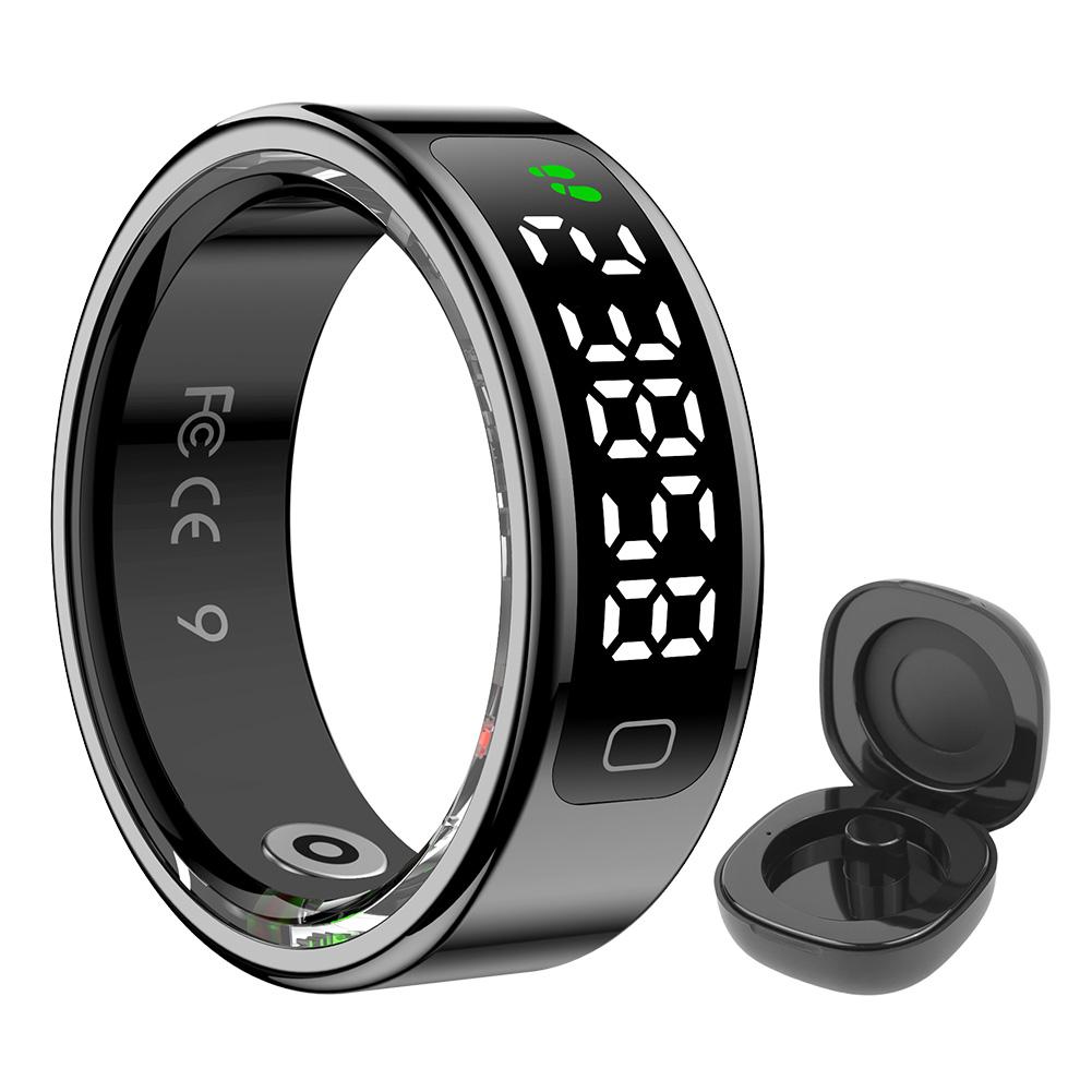 Smart Ring Fitness Tracker Ring with Heart Rate Blood Oxygen Sleep Monitoring Health Monitor with Display Screen for Women&Men