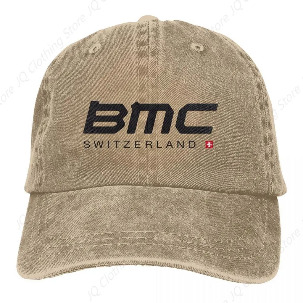 Unisex Women BMC Bicycle Baseball Caps Vintage Distressed Cotton Biker Cycling Snapback Hat Adjustable