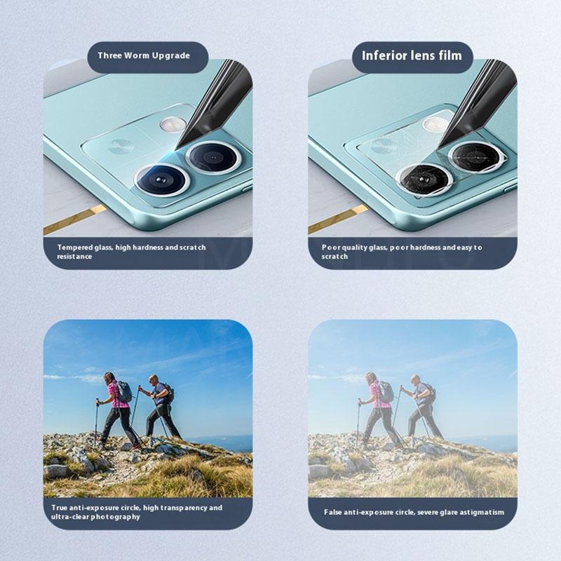 4 stk HD Klar Herdet Glass Linsebeskytter for XIAOMI 14T/ 14T Pro Redmi Note 14S 14 4G 5G Note 14 Pro 5G 4G Note 14 Pro+ Redmi 14C A5 C75 C71