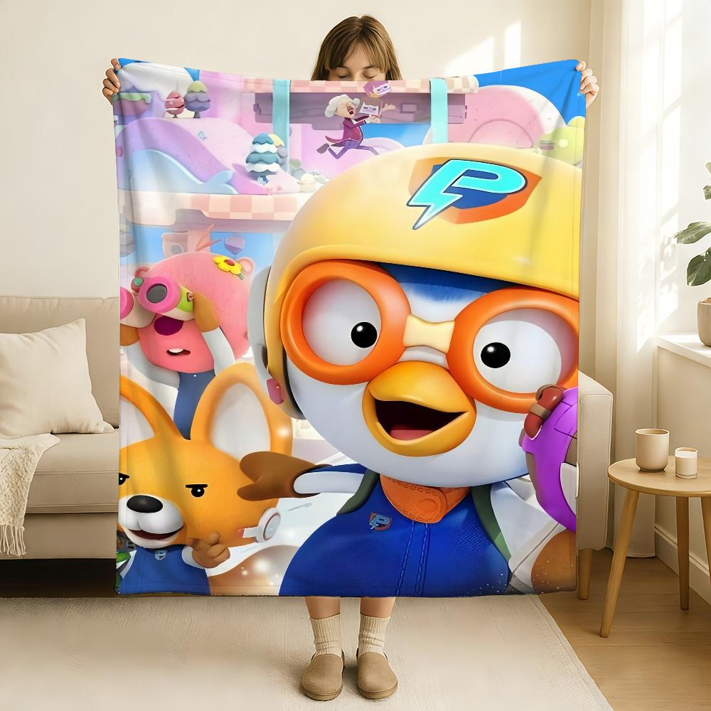 Cartoon P Pororo the L Little P Penguin Blanket Soft and Skin Friendly For Couch Bed Napping Bedspread All Seasons Comforter