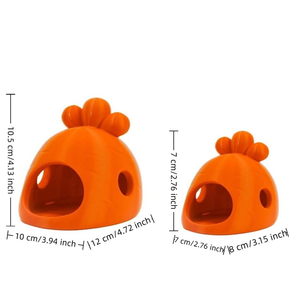 Plastic Carrot Shaped Hamster House 3D Printed Small Animal Cage Hamster Cage