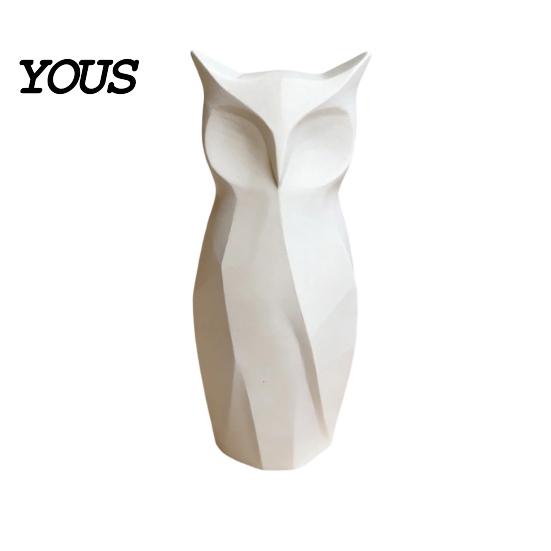 Geometric Owl Figure 3D Printed Abstract Figurine, Modern Minimalist Night Statue Statue, Decorative Bird Sculpture for Home Office Decoration