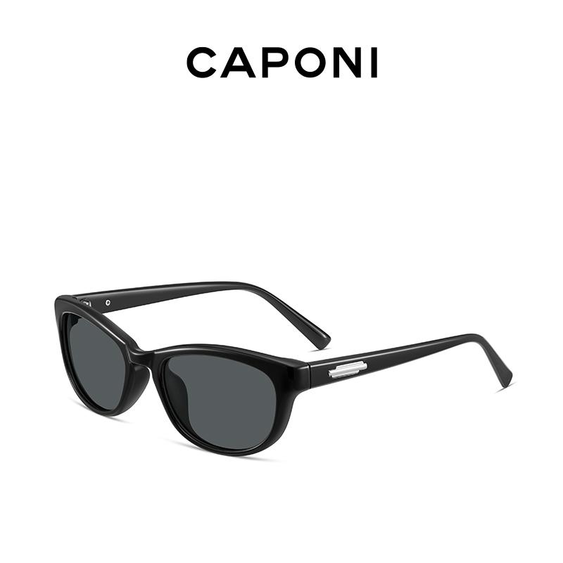 CAPONI Polarized Sunglasses For Women New Fashion Oval Cat Eye Stylish Eyewear UV400 Protection Brand Designer Shades CP7560 Polarized