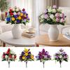 Geschenken 12 Hoofden Kunstbloem Rozenboeket DIY Huisdecoratie simulatie Rozen Twee Kleuren Plastic Rozenbloemen