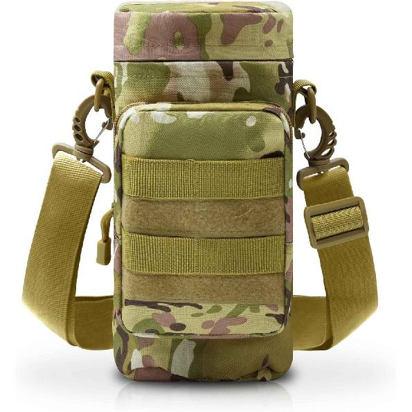 Tactical Water Bottle Pouch, Military Army Molle Water Pouches Carrier Holder for Hiking Camping Outdoor Sport Travel