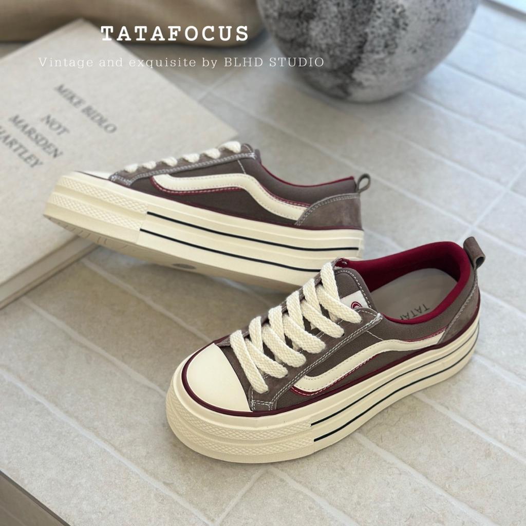 Canvas Shoes Women's Thick-soled Heightening Lace-up Black College Wind Breathable Leather Casual Shoes Military Training Shoes Women's Low-top K