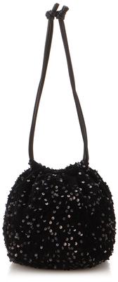 Kashkash Velvet Sequin Drawstring Bag Black 01-00-79240 Women's