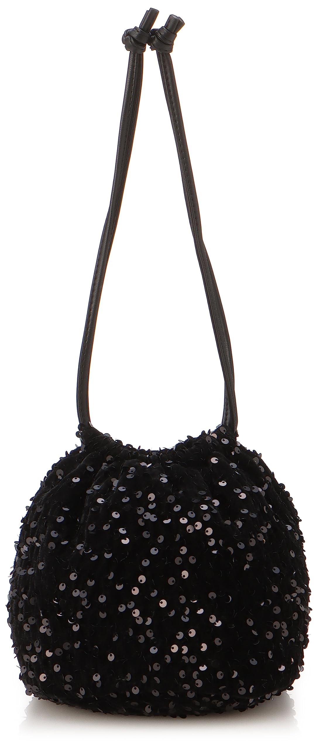 

Kashkash Вельветовая сумка-мешок с пайетками 01-00-79240 Женская Черная