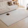Stain-Resistant Crystal Velvet Rug for Living Room, Bedroom, or Coffee Table - Easy To Clean, Cream Style Full Coverage Floor Mat