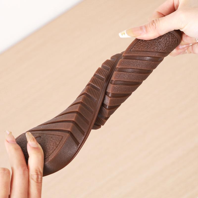 Neue leichte rutschfeste bequeme modische lässige bestickte Damen Mama Leder Ballerinas Übergröße 41 Sandalen